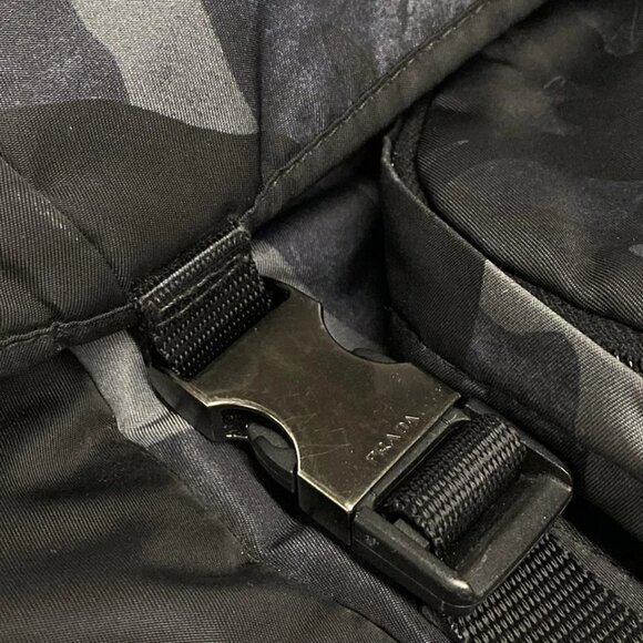 PRADA -  Black Nylon Leather Backpack 728-071625 - Picture 10 of 14